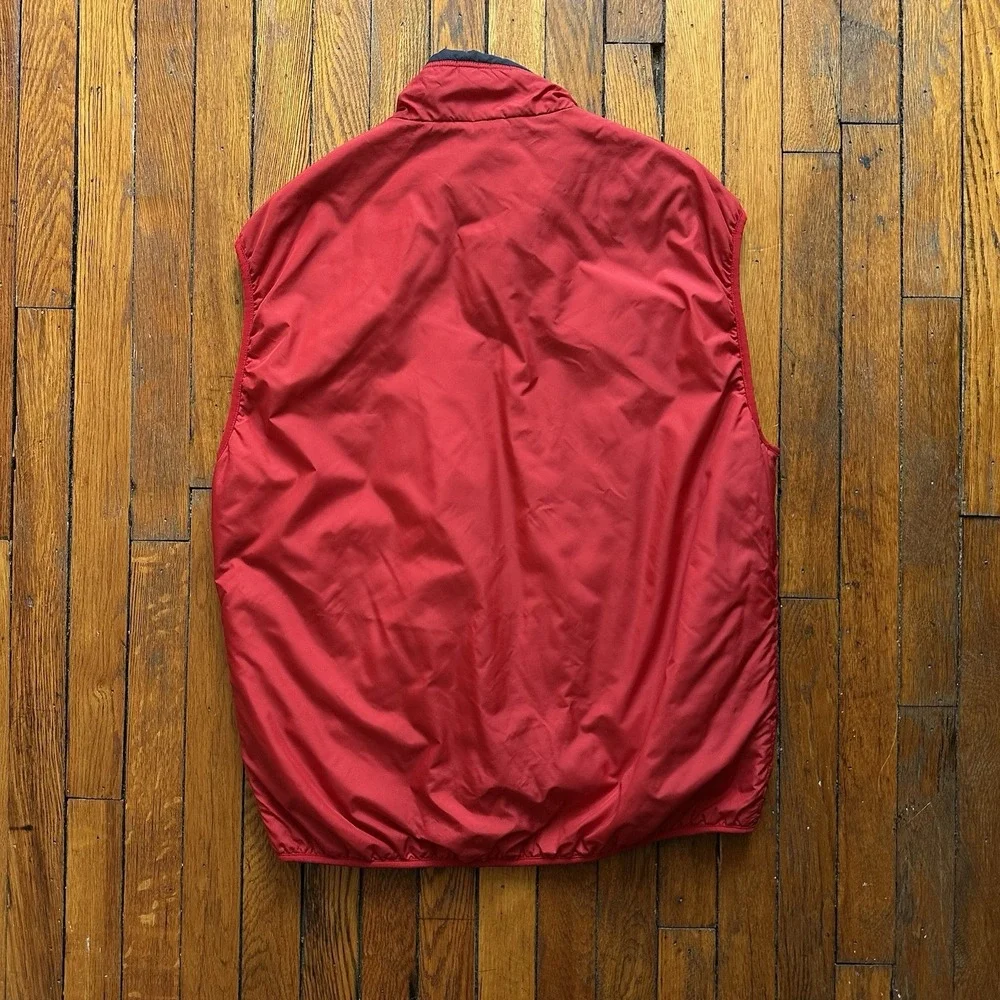 Vtg Patagonia Puffball Full‎ Zip Vest Men Large Candy Apple Red Gorp Performance